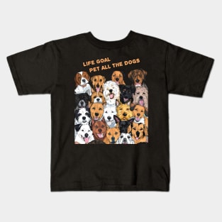 Life Goal Pet All the Dogs Kids T-Shirt